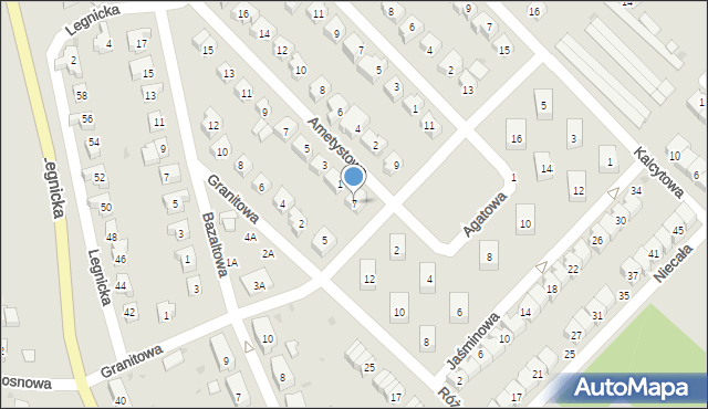 Strzegom, Granitowa, 7, mapa Strzegom