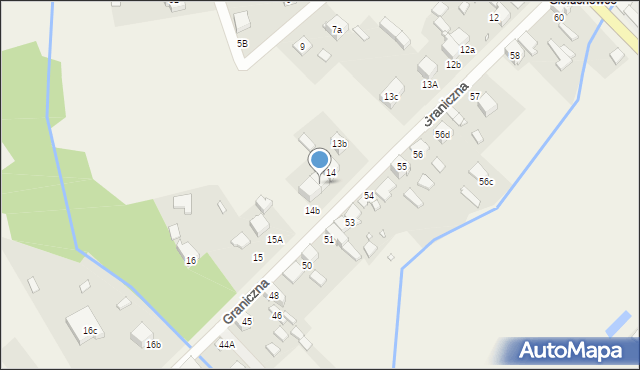 Strzyżowice, Graniczna, 14A, mapa Strzyżowice