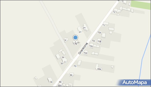 Strzyżowice, Graniczna, 3g, mapa Strzyżowice