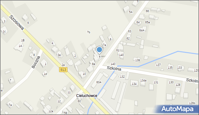 Strzyżowice, Graniczna, 7, mapa Strzyżowice