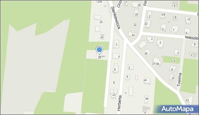 Sucha, Graniczna, 26, mapa Sucha