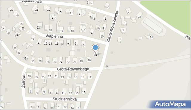 Sulejów, Grota-Roweckiego Stefana, gen., 14, mapa Sulejów