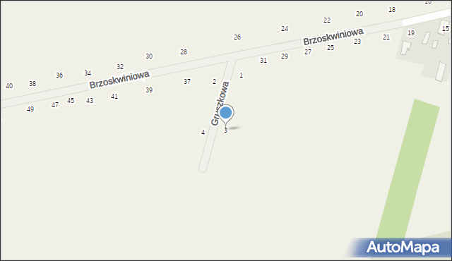 Suszno, Gruszkowa, 3, mapa Suszno