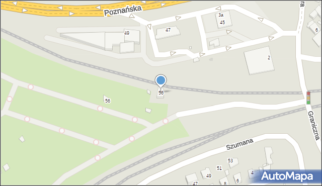 Swarzędz, Graniczna, 56, mapa Swarzędz