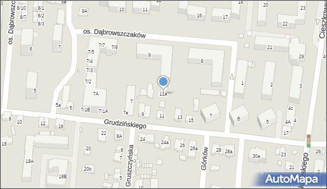 Swarzędz, Grudzińskiego Zygmunta, 11a, mapa Swarzędz