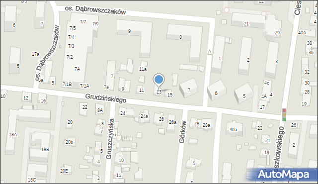 Swarzędz, Grudzińskiego Zygmunta, 13, mapa Swarzędz