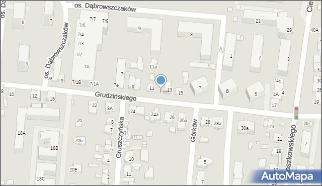 Swarzędz, Grudzińskiego Zygmunta, 13A, mapa Swarzędz