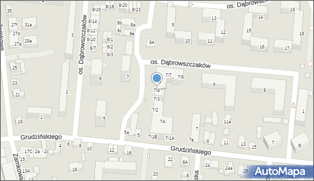 Swarzędz, Grudzińskiego Zygmunta, 7/4, mapa Swarzędz