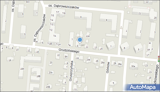Swarzędz, Grudzińskiego Zygmunta, 9a, mapa Swarzędz