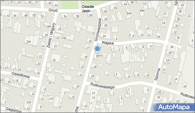 Swarzędz, Grunwaldzka, 20, mapa Swarzędz