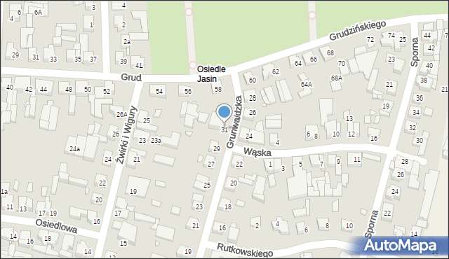 Swarzędz, Grunwaldzka, 31, mapa Swarzędz