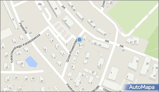 Świdnica, Grota-Roweckiego Stefana, gen., 3, mapa Świdnicy