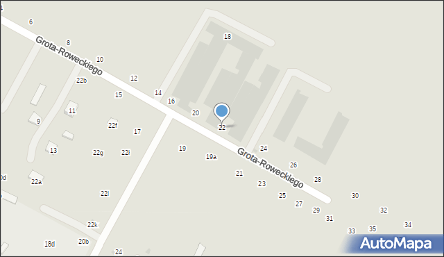 Świdnik, Grota-Roweckiego Stefana, gen., 22, mapa Świdnika