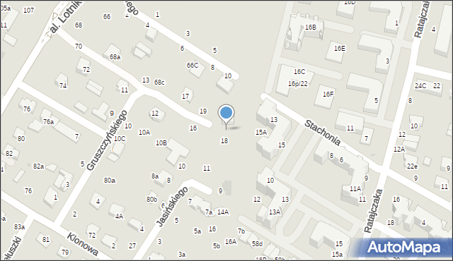 Świdnik, Gruszczyńskiego Antoniego, 21, mapa Świdnika