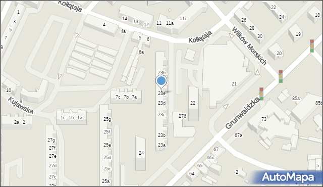 Świnoujście, Grunwaldzka, 23e, mapa Świnoujście