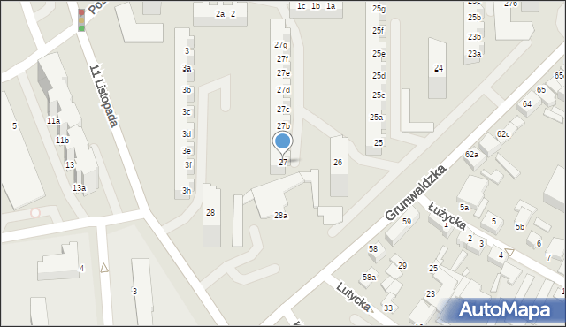 Świnoujście, Grunwaldzka, 27, mapa Świnoujście