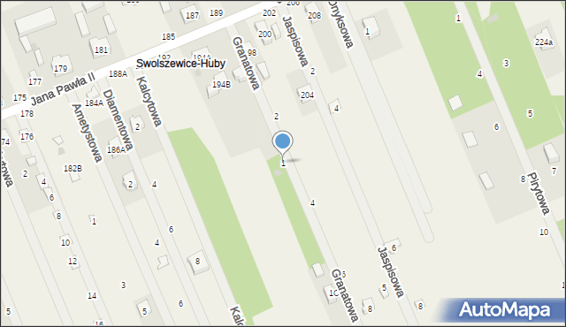 Swolszewice Duże, Granatowa, 1, mapa Swolszewice Duże
