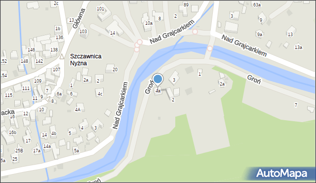 Szczawnica, Groń, 4a, mapa Szczawnica