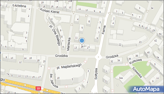 Szczecin, Grodzka, 15, mapa Szczecina