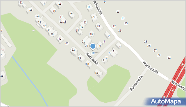 Szczecin, Grzegorzewskiej Marii, 10, mapa Szczecina
