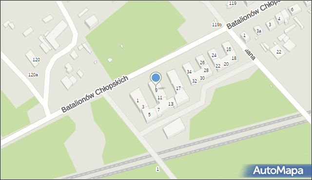 Szczecin, Grabowa, 9, mapa Szczecina