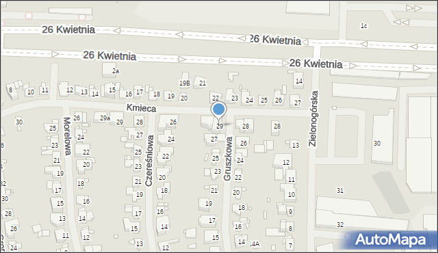 Szczecin, Gruszkowa, 29, mapa Szczecina