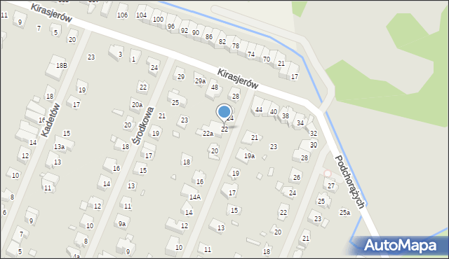 Szczecin, Grenadierów, 22, mapa Szczecina