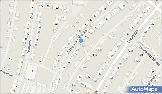 Szczecin, Grzegorza z Sanoka, ks. bp., 31, mapa Szczecina