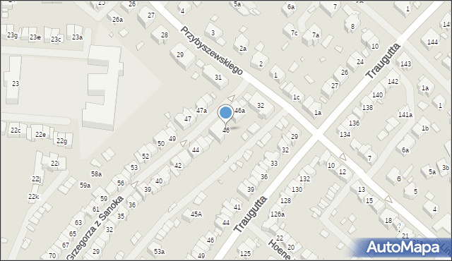 Szczecin, Grzegorza z Sanoka, ks. bp., 46, mapa Szczecina