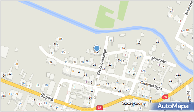 Szczekociny, Grochowskiego, 5, mapa Szczekociny