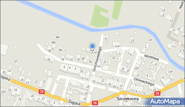 Szczekociny, Grochowskiego, 5, mapa Szczekociny