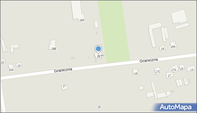 Szczuczyn, Graniczna, 18, mapa Szczuczyn