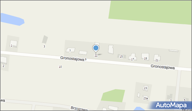 Szembekowo, Gronostajowa, 11, mapa Szembekowo