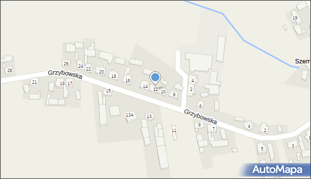 Szemrowice, Grzybowska, 12, mapa Szemrowice