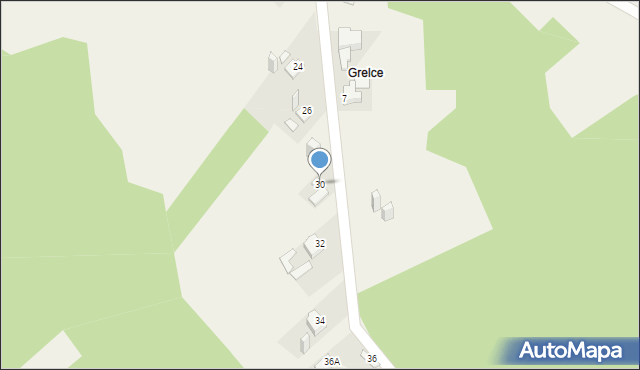 Szewna, Grelecka, 30, mapa Szewna