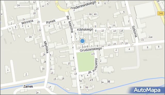 Szubin, Grudzielskiego Kazimierza, gen., 3, mapa Szubin