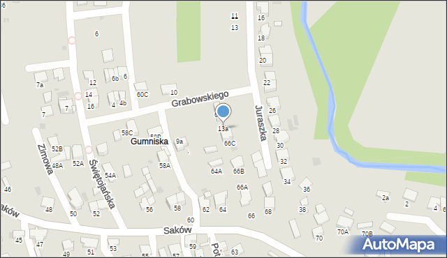 Tarnów, Grabowskiego Juliana, 13a, mapa Tarnów