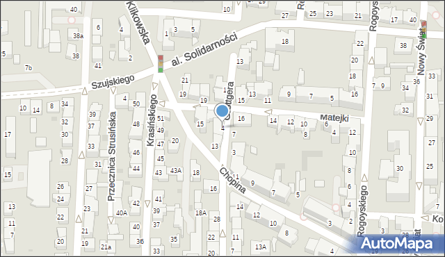 Tarnów, Grottgera Artura, 4, mapa Tarnów