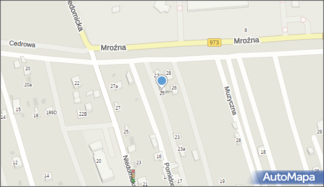 Tarnów, Grzybowa, 25, mapa Tarnów