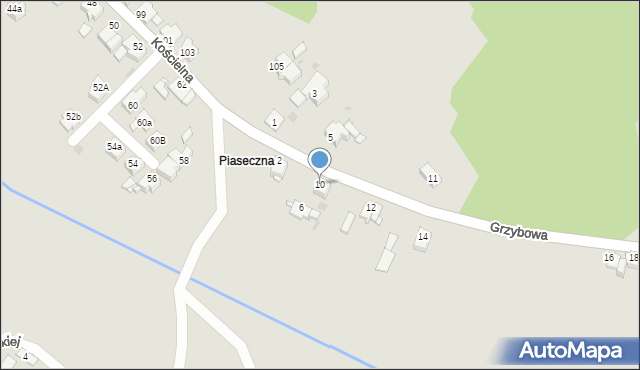 Tarnowskie Góry, Grzybowa, 10, mapa Tarnowskie Góry