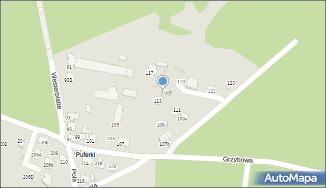 Tarnowskie Góry, Grzybowa, 115, mapa Tarnowskie Góry