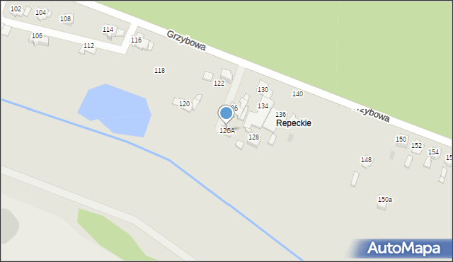 Tarnowskie Góry, Grzybowa, 126A, mapa Tarnowskie Góry