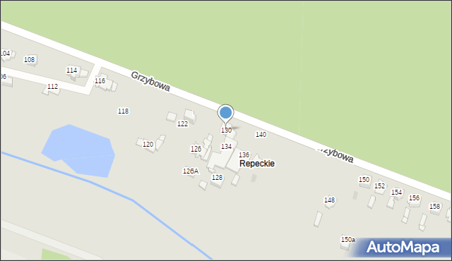 Tarnowskie Góry, Grzybowa, 130, mapa Tarnowskie Góry