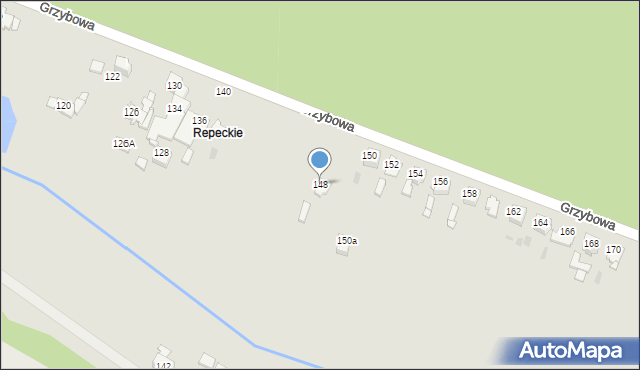 Tarnowskie Góry, Grzybowa, 148, mapa Tarnowskie Góry