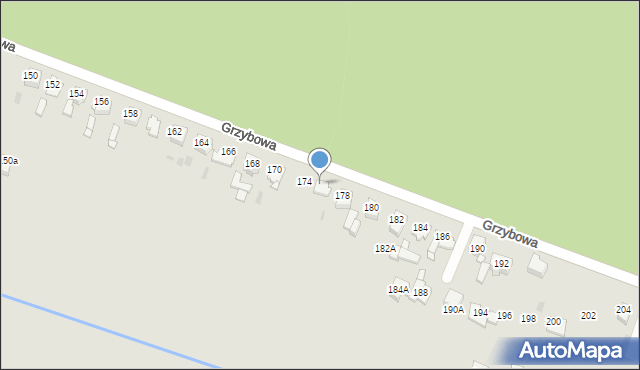 Tarnowskie Góry, Grzybowa, 176, mapa Tarnowskie Góry