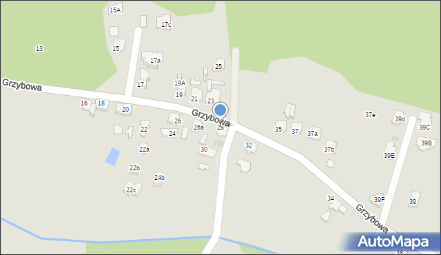 Tarnowskie Góry, Grzybowa, 28, mapa Tarnowskie Góry