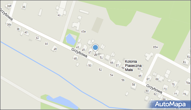 Tarnowskie Góry, Grzybowa, 49, mapa Tarnowskie Góry