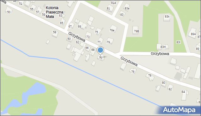 Tarnowskie Góry, Grzybowa, 70, mapa Tarnowskie Góry