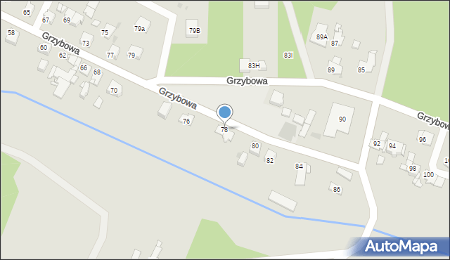 Tarnowskie Góry, Grzybowa, 78, mapa Tarnowskie Góry