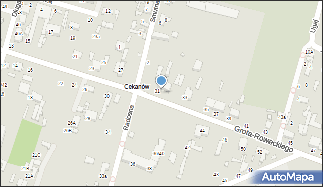 Tomaszów Mazowiecki, Grota-Roweckiego Stefana, gen., 31A, mapa Tomaszów Mazowiecki